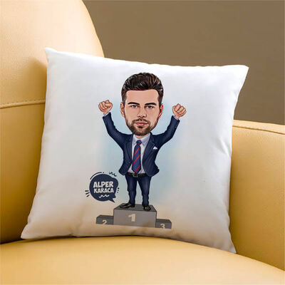 Bir Numara Erkek Karikatürlü Yastık - 1