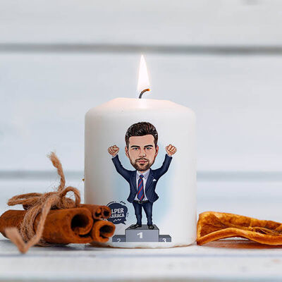 Bir Numaralı Erkek Karikatürlü Mum - 1