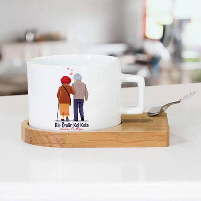 Bir Ömür Kol Kola Lüks Çay Fincanı - 1