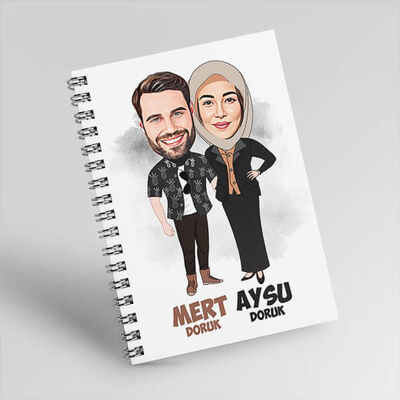 Bir Ömür Mutlu Olalım Karikatürlü Defter - 1