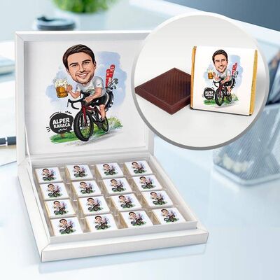 Bira Keyfi Karikatürlü Çikolata Kutusu - 1