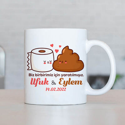 Birbirimiz İçin Yaratılmışız Esprili Bardak - 1