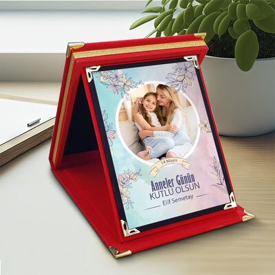 Biricik Annem Fotoğraflı ve Mesajlı Plaket - 2
