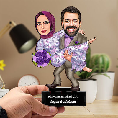 Biricik Eşime Karikatürlü Biblo Hediyesi - 1