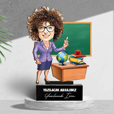 Biricik Öğretmenim Karikatürlü Biblo - 1