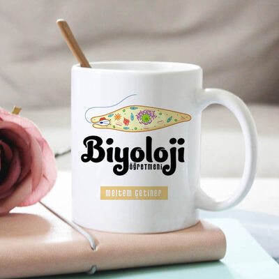 Biyoloji Öğretmeni Tasarımlı Kupa Bardak - 1