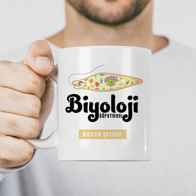 Biyoloji Öğretmeni Tasarımlı Kupa Bardak - 3