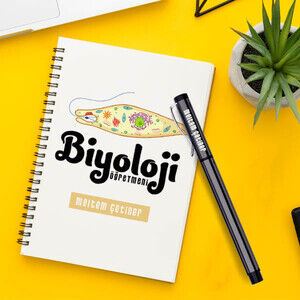 Biyoloji Öğretmeni Temalı Defter ve Kalem - 2
