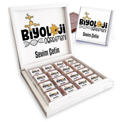 Biyoloji Öğretmenine Hediye Çikolata Kutusu - 1