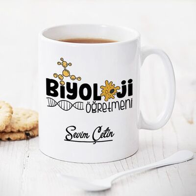 Biyoloji Öğretmenine Hediye Kupa Bardak - 1