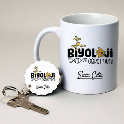 Biyoloji Öğretmenine Hediye Kupa ve Anahtarlık - 1
