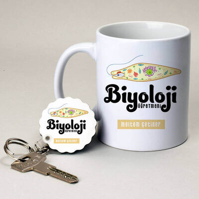 Biyoloji Öğretmenlerine Hediye Kupa ve Anahtarlık - 1
