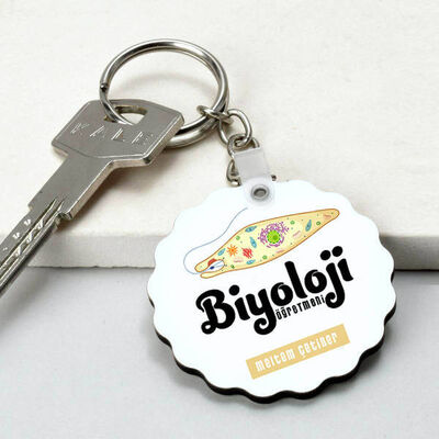 Biyoloji Öğretmenlerine Hediye Papatya Anahtarlık - 1
