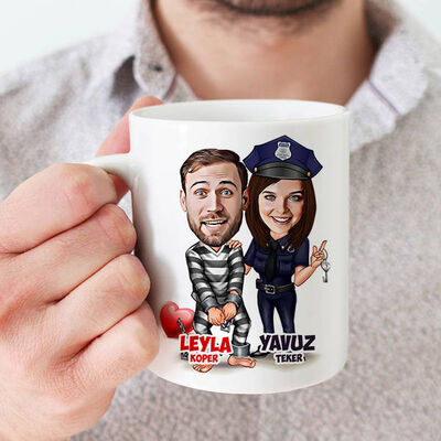 Biz Bize Mahkumuz Karikatürlü Kupa Bardak - 1