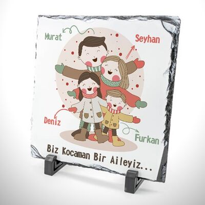 Biz Kocaman Bir Aileyiz Dekoratif Taş - 1