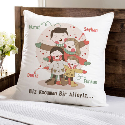 Biz Kocaman Bir Aileyiz Yastık - 1