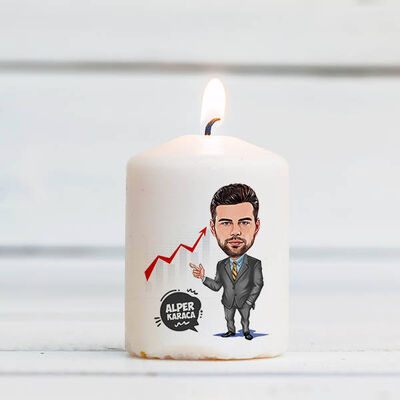 Borsacı Erkek Karikatürlü Mum - 1
