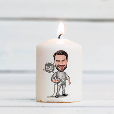 Boyacı Erkek Karikatürlü Mum - 1