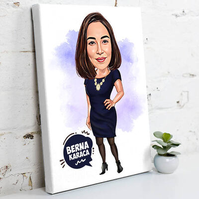 Bugün Harikayım Karikatürlü Kanvas Tablo - 1