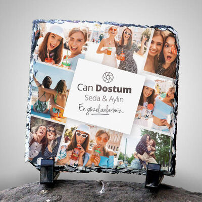 Can Dostum Fotoğraflı Dekoratif Taş - 1