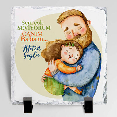 Canım Babam Kişiye Özel Taş Blok - 1