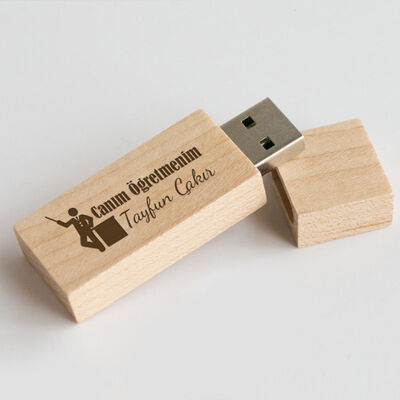 Canım Öğretmenim Ahşap USB Bellek - 1