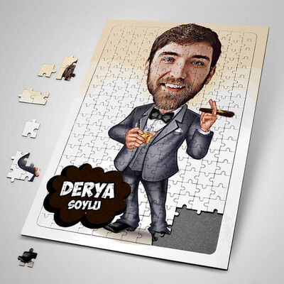 Canım Patronum Karikatürlü Puzzle - 1