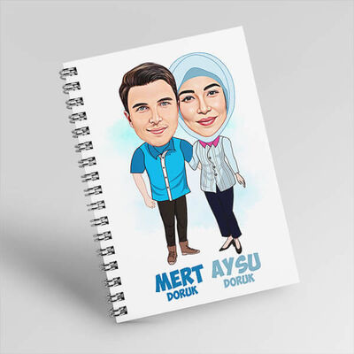 Canım Sevgilime Hediyem Karikatürlü Defter - 1