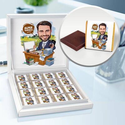 CEO Erkek Karikatürlü Çikolata Kutusu - 1