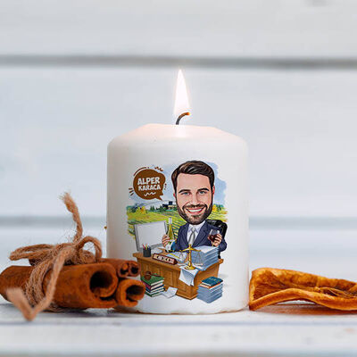 CEO Erkek Karikatürlü Mum - 1