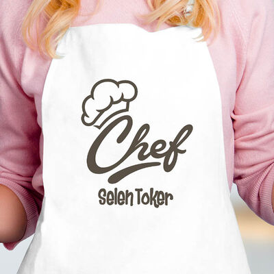 Chef Tasarım Şapkalı Mutfak Önlüğü - 2