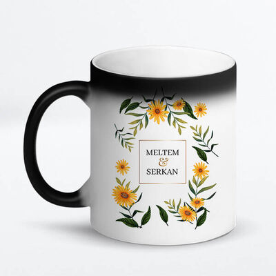 Çiçek Desenli İsimli Sevgili Kupa Bardağı - 4