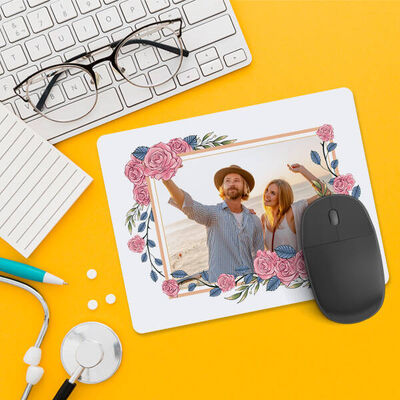Çiçek Motifli Fotoğraflı Mousepad - 2