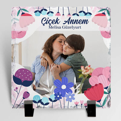 Çiçekler Kadar Güzel Annem Taş Blok - 1