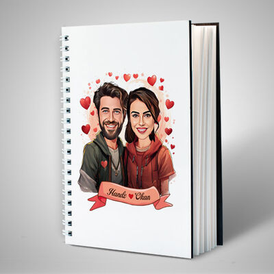 Çiftlere Özel Büyük Aşkımız Karikatürlü Defter - 2