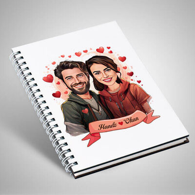 Çiftlere Özel Büyük Aşkımız Karikatürlü Defter - 1