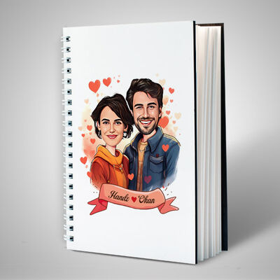 Çiftlere Özel Efsane Aşkımız Karikatürlü Defter - 2