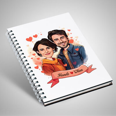Çiftlere Özel Efsane Aşkımız Karikatürlü Defter - 1