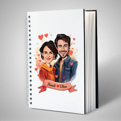 Çiftlere Özel Efsane Aşkımız Karikatürlü Defter - 1