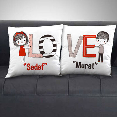 Çiftlere Özel Love Sevgili Yastığı - 1
