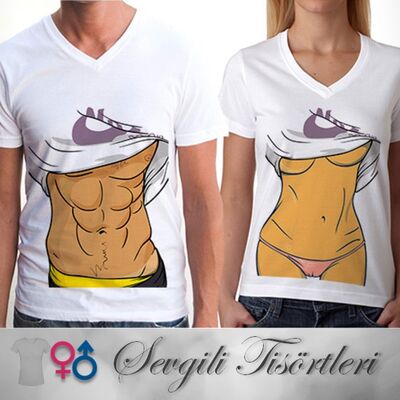 Çılgın Sevgililer 2'li Çift Tişörtü - 1