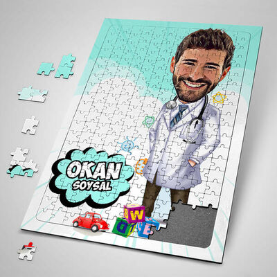 Çocuk Doktorlarına Özel Karikatürlü Puzzle - 1