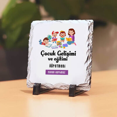 Çocuk Gelişimi Öğretmenlerine Hediye Taş Baskı - 1