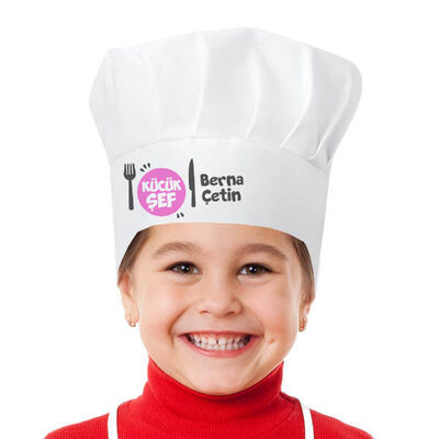 Çocuklara Özel Şapkalı Chef Mutfak Önlüğü - 1