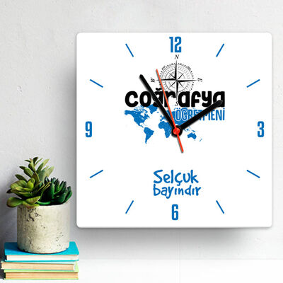 Coğrafya Öğretmeni İçin Hediyelik Duvar Saati - 1