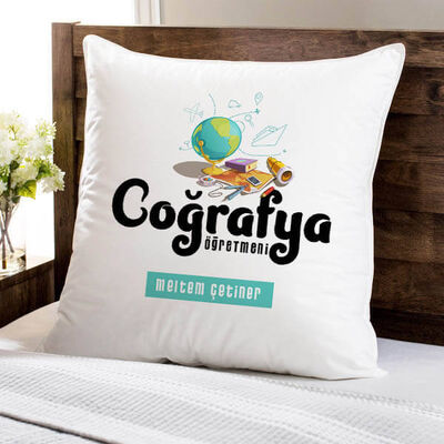 Coğrafya Öğretmeni Temalı Yastık - 1