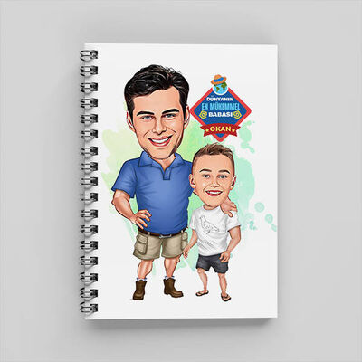 Cool Baba ve Oğlu Karikatürlü Defter - 1