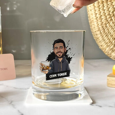 Cool Erkek Karikatürlü Viski Bardağı - 2