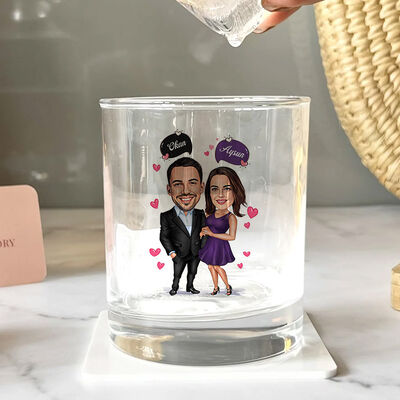 Daima Aşkla Karikatürlü Viski Kadehi - 3