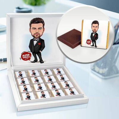 Damat Karikatürlü Çikolata Kutusu - 1